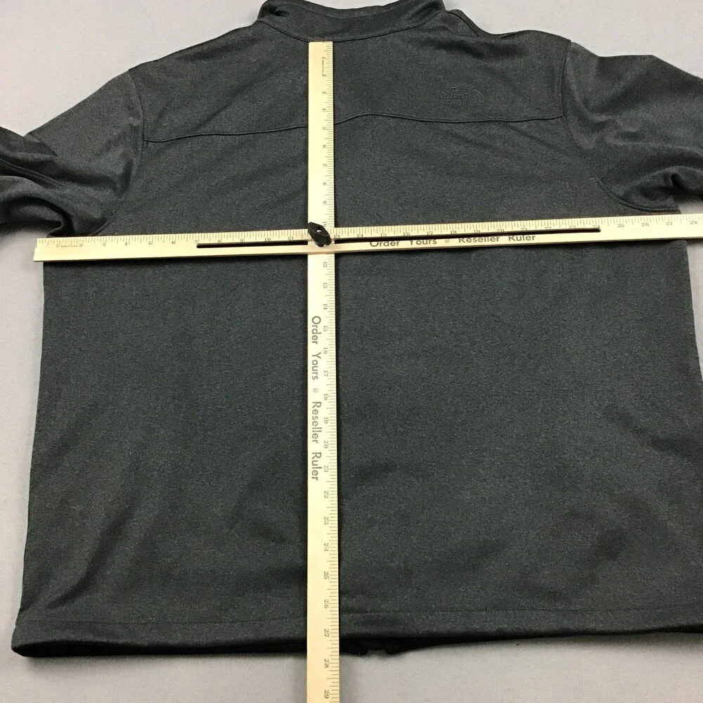 The North Face Jacket Men 2XL Gray Full Zip Gorpcore Hiking Pockets Logo XXL